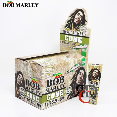 BOB MARLEY UNBLEACHED ORG. HEMP CONE 33CT/ DISPLAY